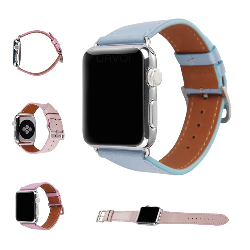 URVOI band for apple watch series 1 2 3 soft PU leather strap for iWatch comfortable feel with adapters pleasure color nice gift apple-bands-series- : image URVOI band for apple watch series 1 2 3 soft PU leather strap for iWatch comfortable feel with adapters pleasure color nice gift apple-bands-series-