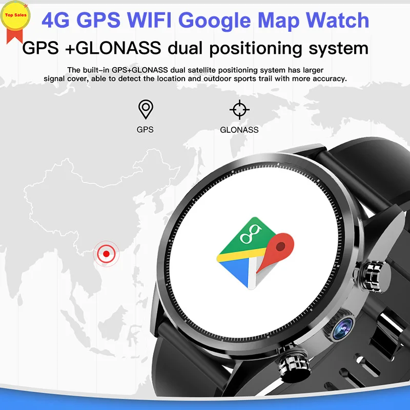 Смарт часы для телефона на Android 2019 8 Мп HD камера 3G + 32G AMoled экран пульсометр monior GPS