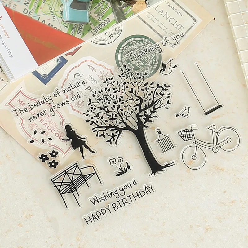 

Beauty nature Transparent Clear Silicone Stamp/Seal for DIY scrapbooking/photo album Decorative stamp sheet