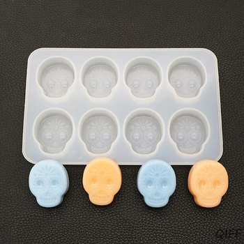 

DIY Skull Head Pendant Resin Casting Fondant Silicone Mold Jewelry Baking Tools