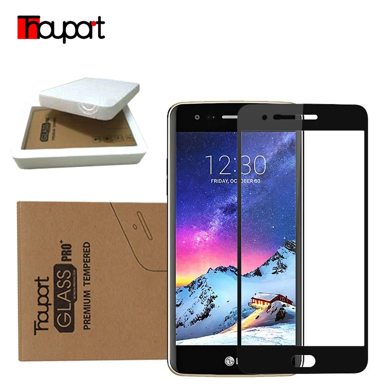 

Thouport Full Cover Tempered Glass For LG K10 2017 X400 K7 Screen Protector Film Retail Box Protective For LG X230 K7 2017 M250N