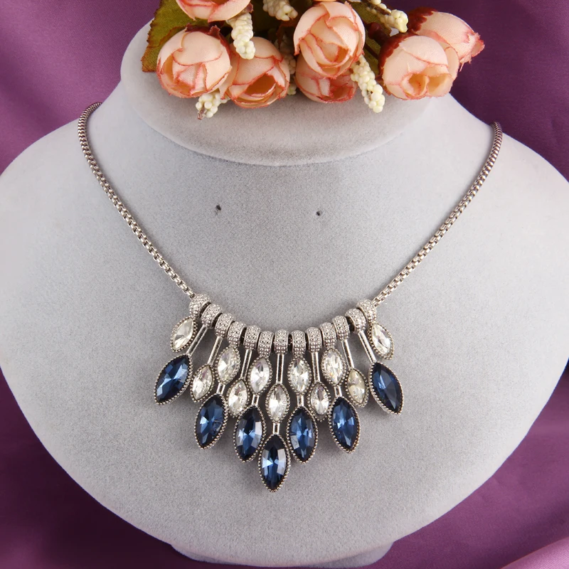ZOSHI массивное ожерелье s& Кулоны Кристалл Макси ожерелье для женщин Женская Цепочка Воротник Collier Femme модное ювелирное изделие