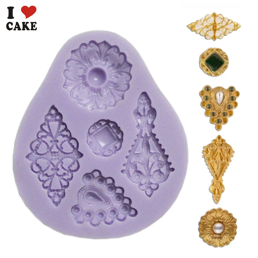 Different Kinds Shape Gem Silicone 3d Mold Cookware Dining Bar Non