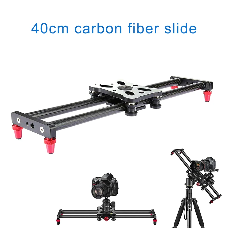 

15.7Inch Carbon Fiber Camera Slider Track with 4 Roller Bearing for Video Movie Making GDeals