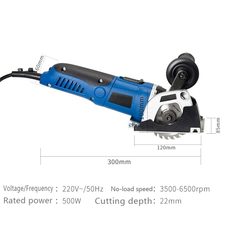 TENWA 500W Portable Circular Saws 230V Multifunction Woodworking Handheld Compact Household Desktop Handheld Power Tools Saws