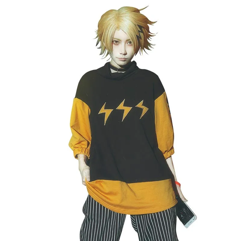 MY HERO Academy Denki Kaminari, костюм для косплея, униформа на Хэллоуин, рубашка+ штаны+ S-XL на шею