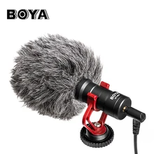 BOYA BY-MM1 Professional Recording Microphone With F-Mount Smartphone Video Rig for iPhone X Samsung Nikon DSLR Youtube Vlogging boya anti shock mount for by mm1 microphone