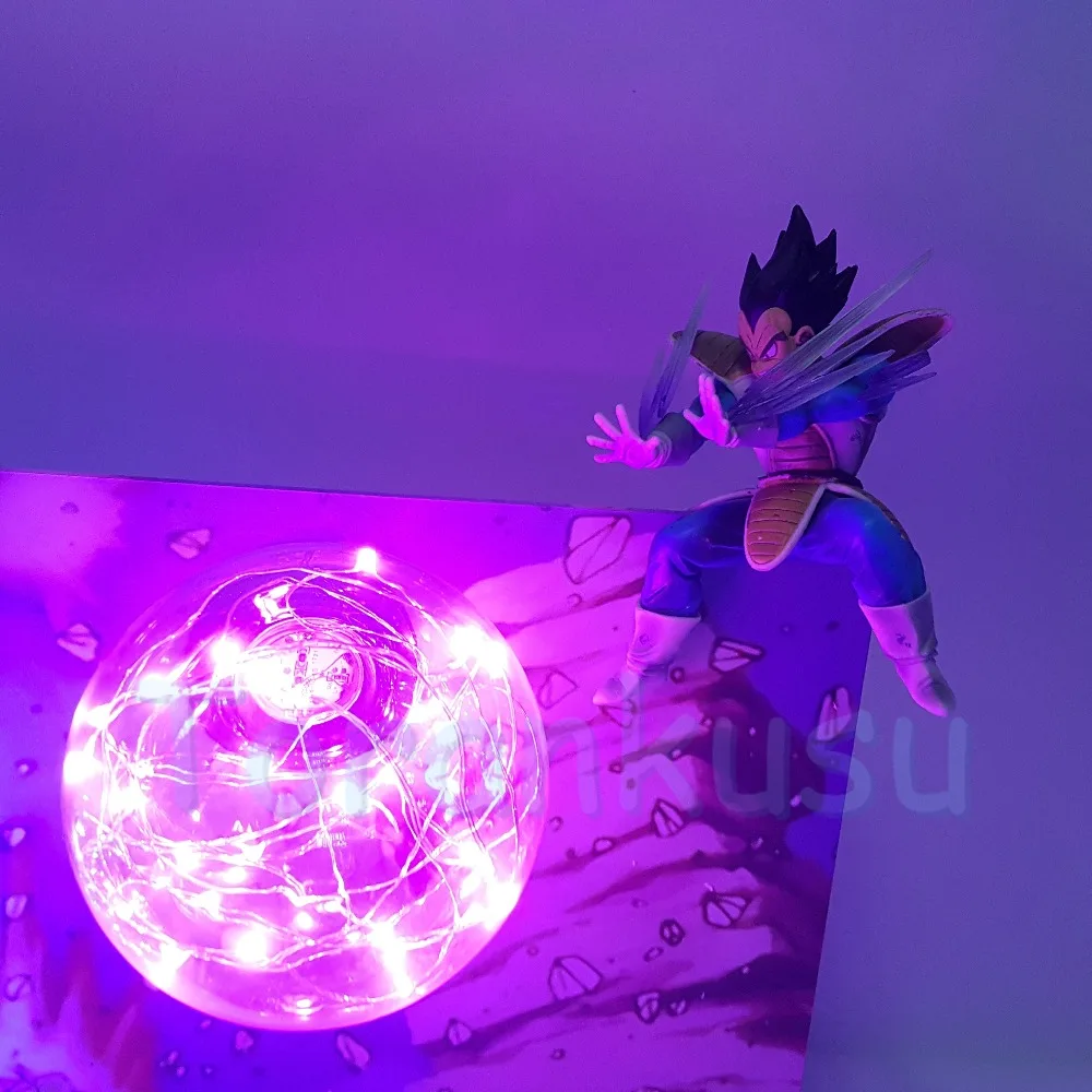 Dragon ball Z Son Goku Kamehameha VS Vegeta Galick ружье DIY светодиодный Набор фигурок dragon ball lampara фигурка драконьего шара