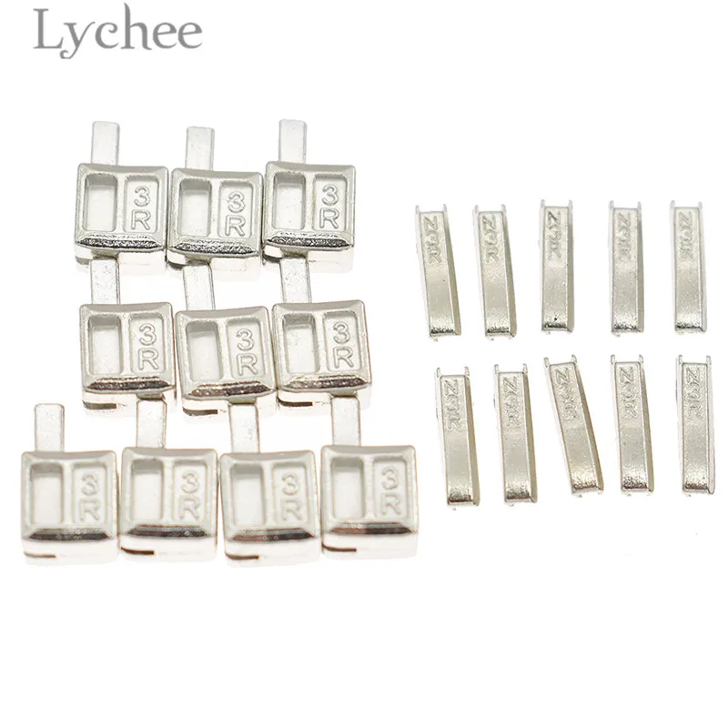 Lychee 10 комплектов 3# металлический фиксатор на молнии с открытым концом фиксатор на молнии DIY Швейные аксессуары на молнии для одежды - Цвет: 1