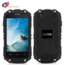 IMAN X2 1G + 8 GB 2.45 “Android 5.1 Étanche IP65 Mobile Téléphone Double Sim Quad Core Téléphone GPS Wifi 3G WCDMA OTG Super Mini Poche