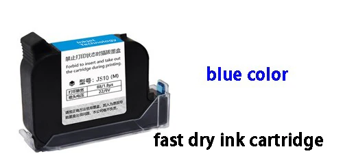 Черный зеленый синий красный желтый белый чернильный картридж для ручного струйного принтера - Цвет: blue ink cartridge