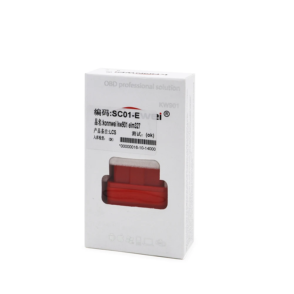 Диагностический сканер Konnwei KW901 OBD2 bluetooth V1.5 чип Pic18f25k80 считыватель кодов elm 327 obd2
