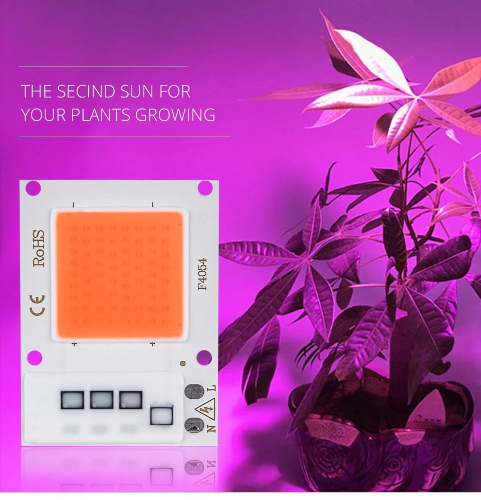 1pcs LED Phyto Lamp 10W 20W 30W LED Grow Light Chip Full Spectrum 110V 220V (1)