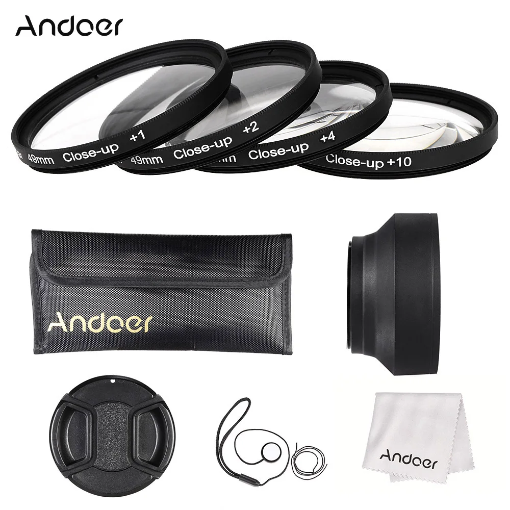 Prix pour Andoer Close-up + 1 + 2 + 4 + 10 Macro Lens Filter Kit 49mm-77mm caméra Filtre Ensemble avec Lens Pouch Capot Cap Titulaire Chiffon De Nettoyage Prix pour Andoer Close-up + 1 + 2 + 4 + 10 Macro Lens Filter Kit 49mm-77mm caméra Filtre Ensemble avec Lens Pouch Capot Cap Titulaire Chiffon De Nettoyage