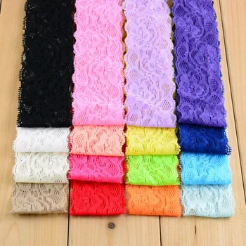 

300pcs/lot 4.5CM Lace Elastic Headband Rose Headband DIY HairAccessories
