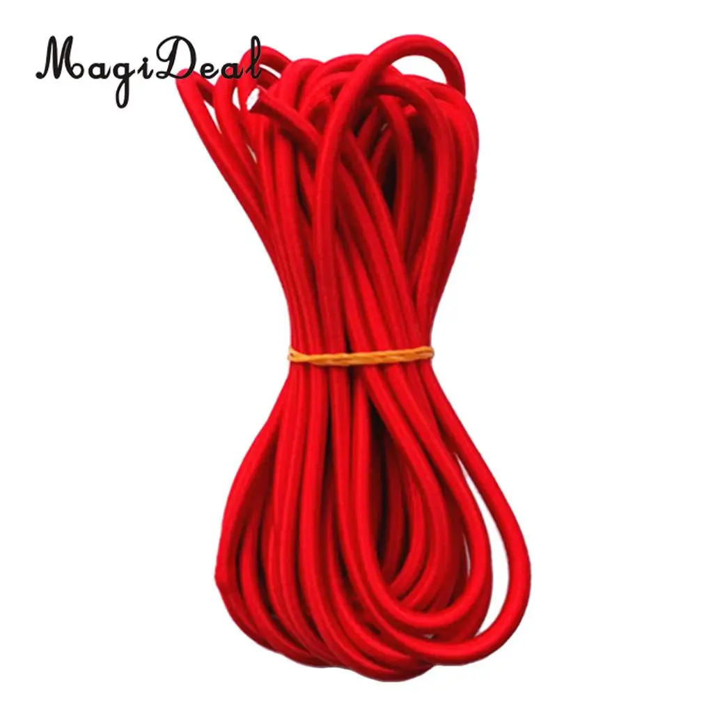 MagiDeal 5mm Marine Grade Strong Flexible Elastic Rubber Bungee Rope Shock Cord Tie Down Boat Caravan Trailer Tarp DIY UV Stable