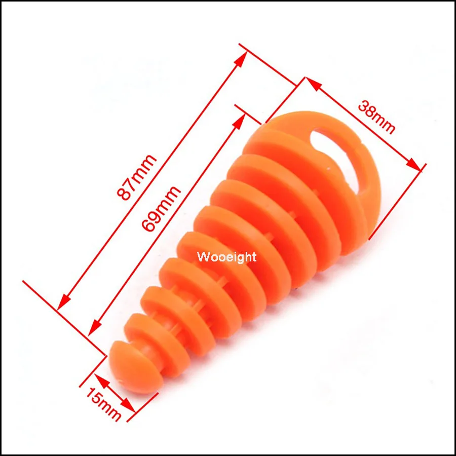 Wooeight Exhaust Pipe Motocross Tailpipe Silencer Air-bleeder Plug Exhaust Silencer Muffler Wash Plug Pipe Protector Motorcycle and ATV (4)