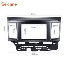 Seicane Nero 2Din Autoradio Fascia Stereo Auto Cruscotto Cornice Installazione Trim Kit Pannello Per Il 2010 Mitsubishi Fortis e Lancer