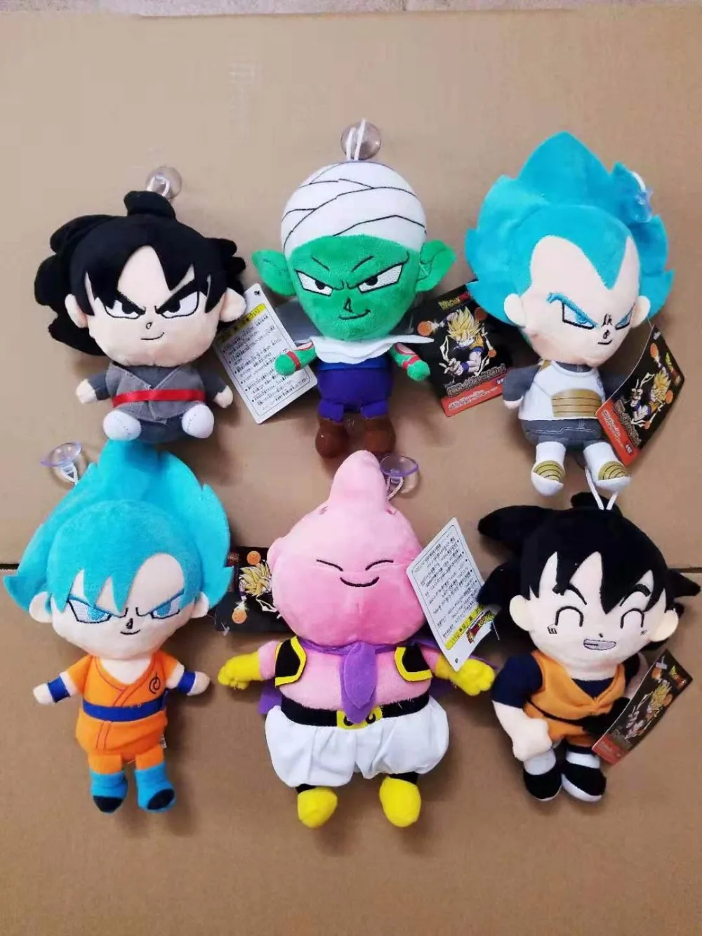 6 шт./партия аниме Dragon ball Z Super Saiyan vegeta Goku Buu Piccolo подвеска с мягкой игрушкой 18 см мягкие куклы подарок