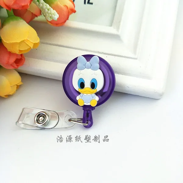 1 шт. милый мультфильм утка Retractable Вьюрок студент медсестра Exihibiton ID Название карты бейджа офис для девочек