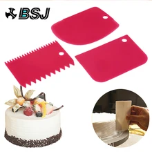 3 шт./компл. Лидер продаж высокое качество красочные Многофункциональный нерегулярные зубной кромкой для самостоятельного приготовления мороженого скребок Набор форм для выпечки тортов инструменты