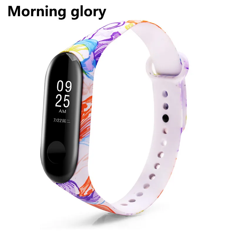 BOORUI mi band 3 силиконовый ремешок на запястье для Xiaomi mi Band 3 ремешок на браслет mi band 3 цветной ремешок на запястье умные полосы - Цвет: Morning Glory
