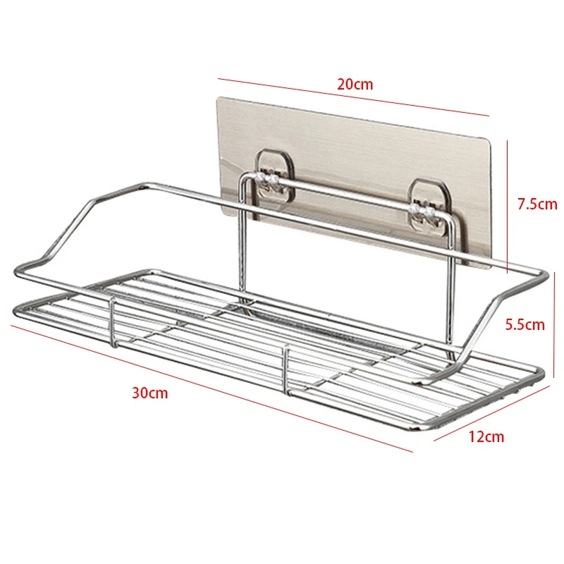 Полка из нержавеющей стали для кухни и ванной комнаты, настенная полка для туалетной комнаты, полка для кухни