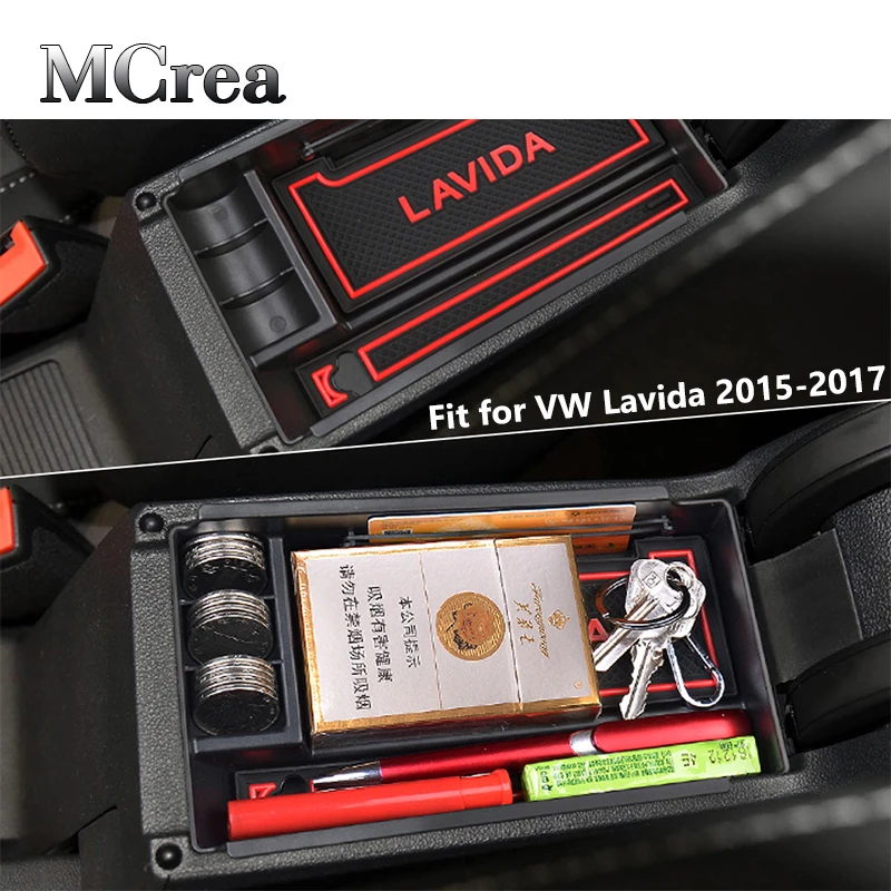 Mcrea Car Interior Armrest Storage Box Abs For Vw Tiguan 2017 20102016 Volkswagen Tiguan Passat