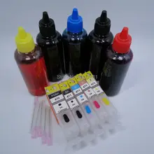 YOTAT 5*100 мл краситель Чернила+ многоразового использования PGI-470 CLI-471 картридж PGI470 CLI471 для Canon PIXMA MG5740 MG6840 TS5040 принтер