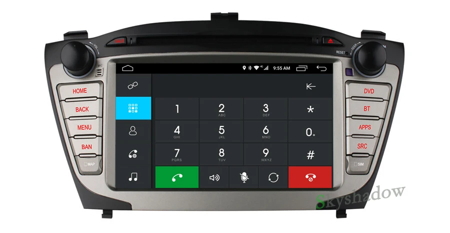 Sale C500 1024X600 4G SIM Android 6.0 Car DVD Player For Hyundai IX35 Tucson 2009-2014 RDS Radio GPS Bluetooth wifi 2GB RAM 16GB ROM 4