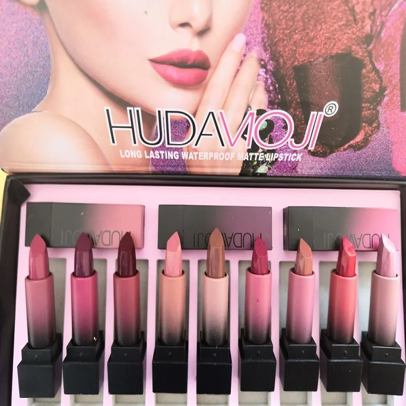 

2019 new HUDAMOJI 12 color Lipstick palette cream lip makeup long-lasting cosmetics limited edition Lipstick palette free shipp