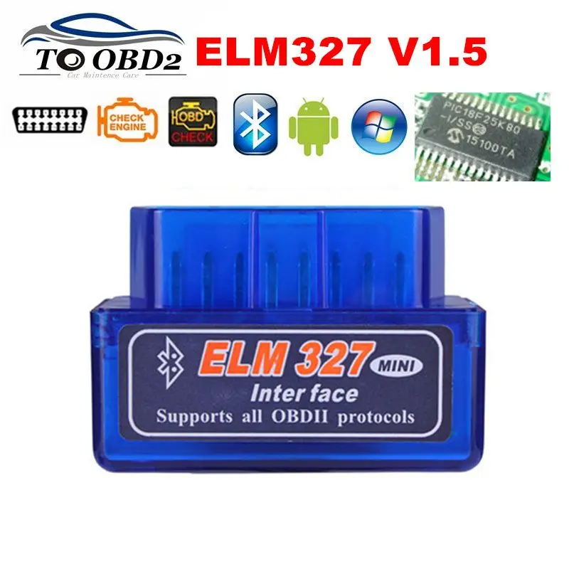 ELM327 Super Mini V1.5 Bluetooth ELM 327 версия 1 5 OBD2 для Android Torque Автомобильный сканер кодов FW SW V2.1