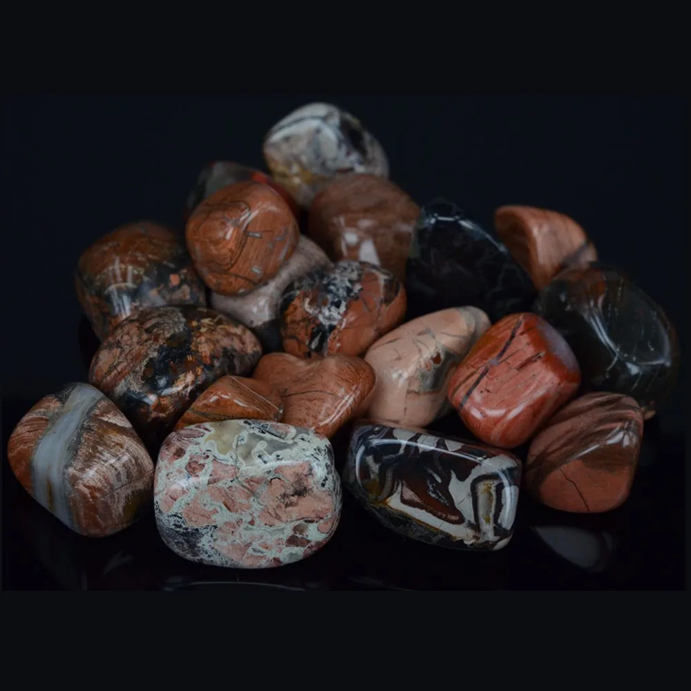 500g Lot Red Black Silver Leaf Jasper Quartz Crystal Gem Stone Freeform Tumbled Stone Feng Shui Chakra Beads Healing Reiki Stone Stone Feng Shui Stone Tumbledstones Healing Aliexpress