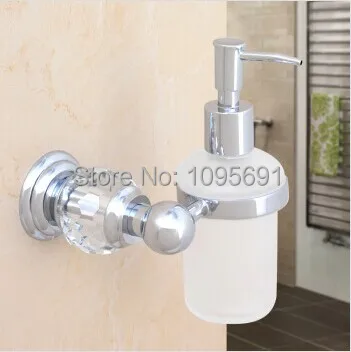 MAIDEER Luxury Brass+Crystal+Frosted glass chrome plating Soap ... MAIDEER Luxury Brass+Crystal+Frosted glass chrome plating Soap ...