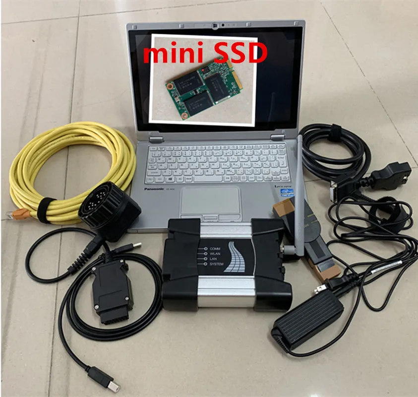Special for bmw wifi icom next with laptop +ssd software v2019.12 + cf-ax2 laptop ready to work 3in1 programming & diagnostic