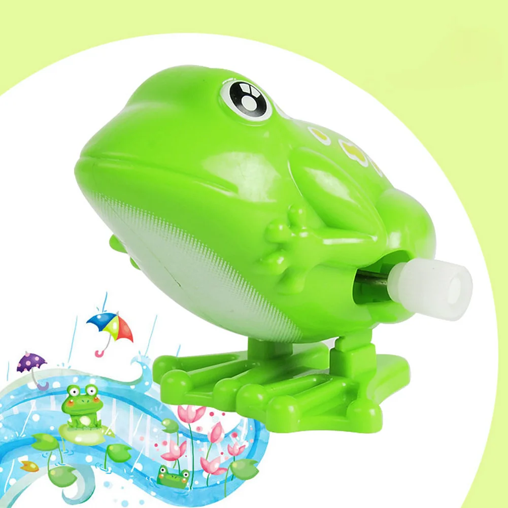 1 шт. Новинка ABS дети завершать работу игрушка мини оттяните назад прыгающая лягушка игрушки; лучший подарок для малышей Дети зеленый цвет