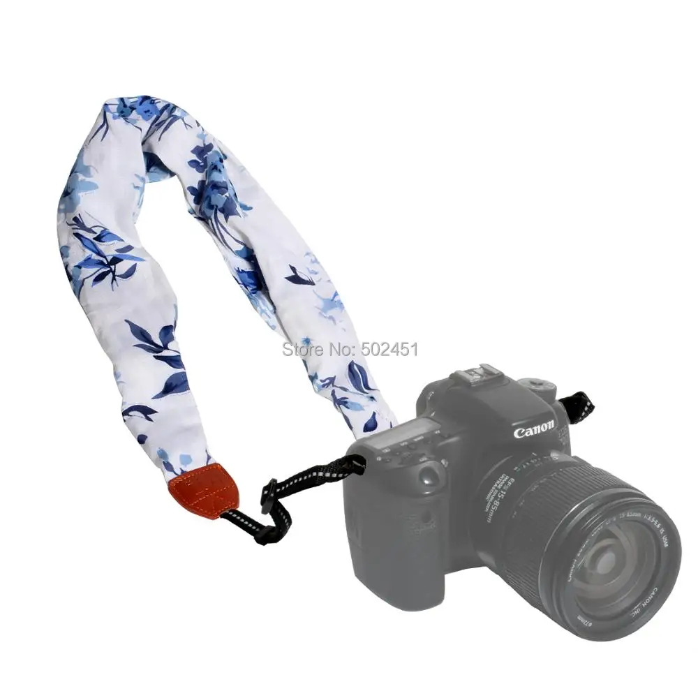 Универсальная регулируемая DSLR камера плечевой шейный ремень Ткань цветочный шарф для CANON NIKON SONY Fujifilm Leica Pentax Olympus