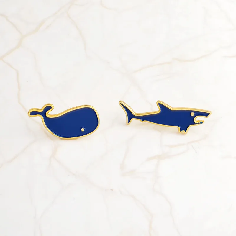 QIHE-QH-GIOIELLI-Shark-e-balena-pin-spille-Animali-Carino-Piccolo-perni-del-Risvolto-Uomo-donna
