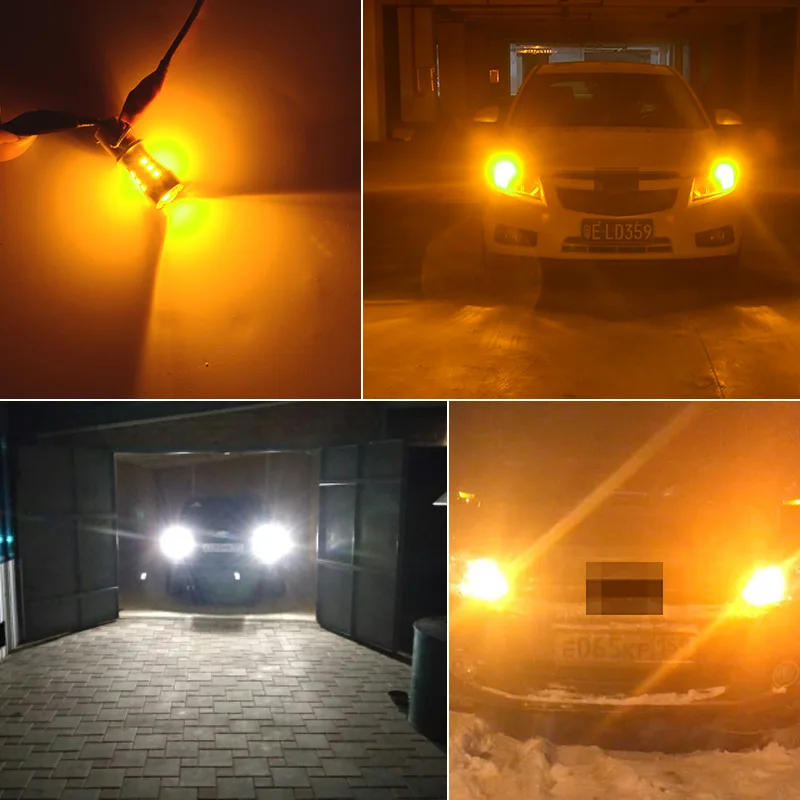 Лампа светодиодная Автомобильная NAO PY21W BAU15S 1156 лм 12 В 3030 к|car light|12v car led lampreverse light |