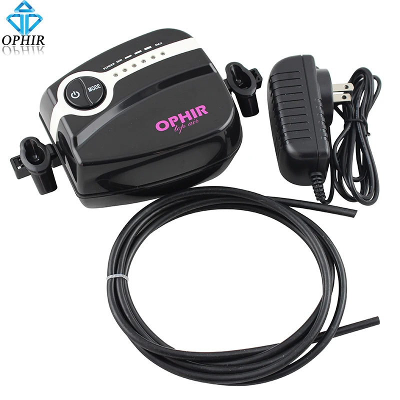 

OPHIR Paint Airbrush Compressor Portable 5 Adjustable Speed Mini Air Compressor for Nail Art Makeup Model Paint Machine#AC094B
