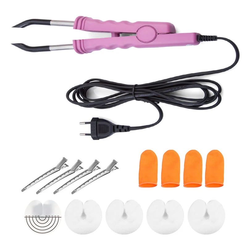 

Pro Hair Extension Iron Keratin Bonding Tools Fusion Heat Connector Machine Temperature Fusion Heat Connector EU Plug