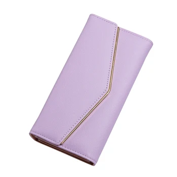 

Women Wallet Money Purse Long Style Purse Lady Huge Three Folding Hasp Change Closure Student Coin HandBag More Card SlotsWallet