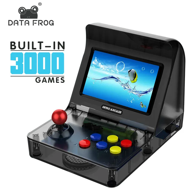 

Data Frog Retro ARCADE Mini Video Game Console 4.3 Inch Built In 3000 Games Handheld Game Console Family Kid Gift Toy