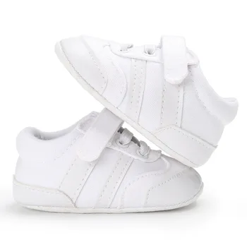

Baby boy girl Infant PU Leather First Walkers Soft Bottom Toddler Newborn Baby Sneakers Sports Baby Shoes Boys Striped Footwear