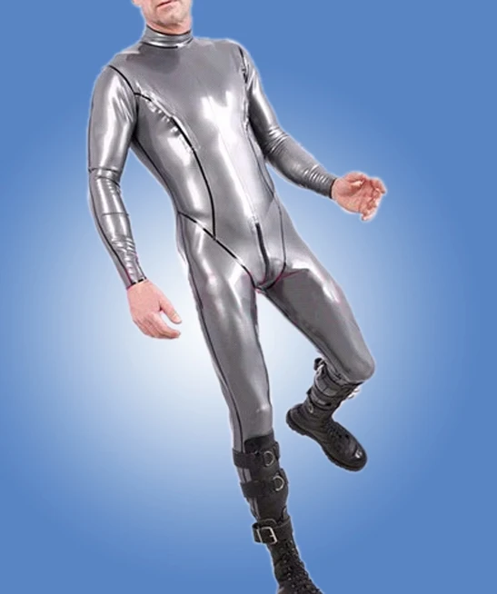 Custom made plus size latex bodysuit rubber jumpsuit exotic apparel