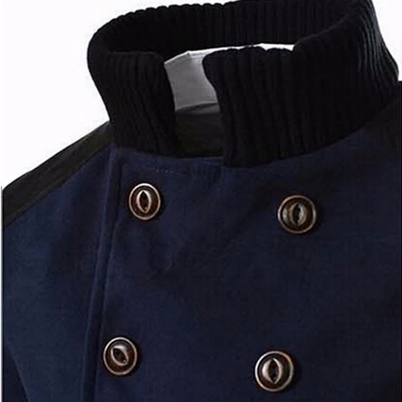 TANGEST модное мужское осенне-зимнее пальто с отложным воротником, шерстяное мужское пальто MWN113