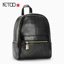 AETOO Кожа сумка новая Корейская мода простой кожаная сумка рюкзак