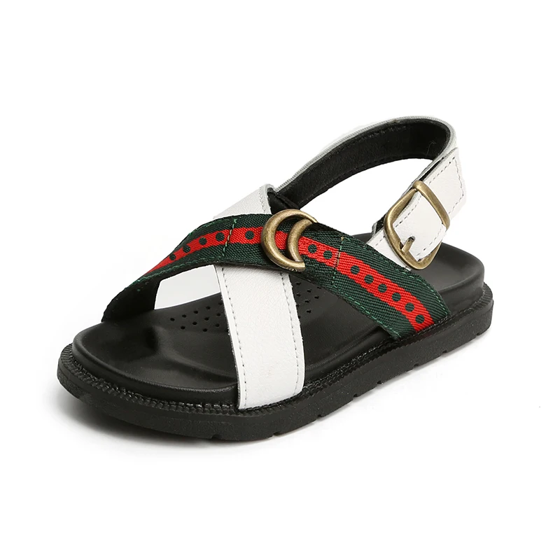 

Summer Striped Kids Shoes Soft Anti-slippery Rubber Bottom Boys Girls Casual Sandals Kids Beach Sandals