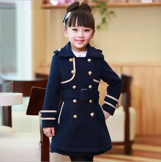 windbreaker for girls Children's Clothing Outerwear Double Breasted
