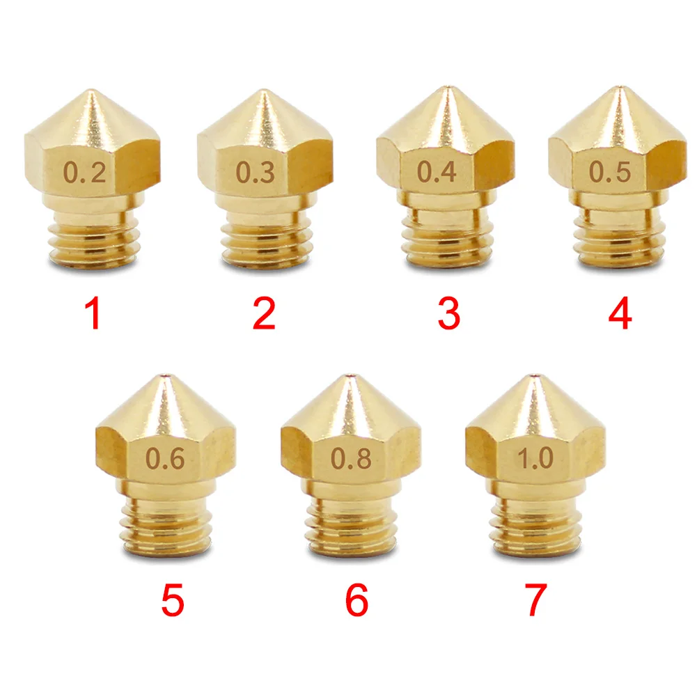 

For MK10 Hotend M7 Thread Aluminum Heater Block Extruder Nozzle Brass Thread Home Heat Transfer Office Precision Printer Parts